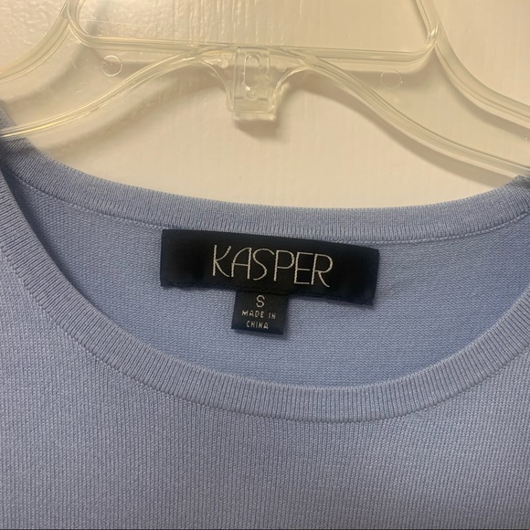 Cornflower Blue Kasper Women’s Top. Size S - Picture 2 of 5